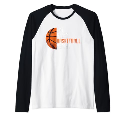 Baloncesto Eat Sleep, repetición de baloncesto para niños y adultos Camiseta Manga Raglan