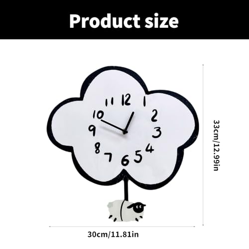 Horloge mouton silencieuse en acrylique pour accompagner les douces nuits - 6