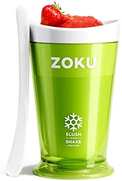 ZOKU Original Slush and Shake Maker, Compact Make and Serve Cup with Freezer Core Creates Single-Serving Smoothies, Slushies and Milkshakes in Minutes, BPA-free, Green