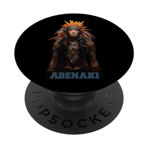 Abenaki American Native Indian Woman Warrior Heritage PopSockets Swappable PopGrip