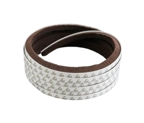 1M Brush Strip self Adhesive Door WeatherStripping Window Sealing Strip Sliding Wardrobe Door Sealing Tape Window Hardware Tool(Brown,1M_7MMX12MM)