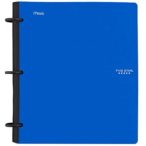 Five Star Flex Hybrid NoteBinder, 1-1/2 Inch Binder with Tabs, Notebook and 3 Ring Binder All-in-One, Blue (72405)
