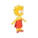 Imagen de Disney The Simpsons Lisa Plush cuenta con cuerpo de tela suave con cabeza esculpida con licencia oficial