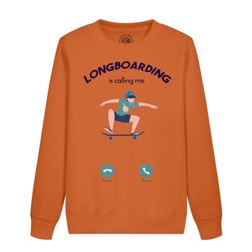 Sweatshirt enfant longboarding pour jeune skateur passionné