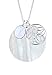 Produktbild Elli Halskette Damen Perlmuttscheibe Ornament Achat Stein in 925 Sterling Silber