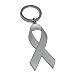 Cancer Awareness Ribbon Keychain - Metal Ribbon - Great Gift for Honoring Cancer Survivors or Those Battling Cancer, or for Friends or Loved Ones of Those Lost to Cancer