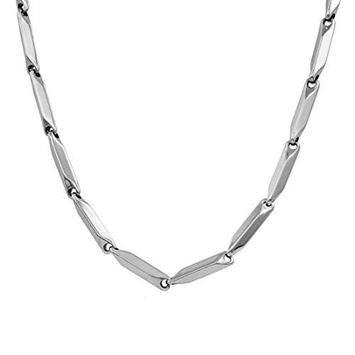 Nakabh Stainless Steel Rice Chain for Men and Boys, Silver - Image 2