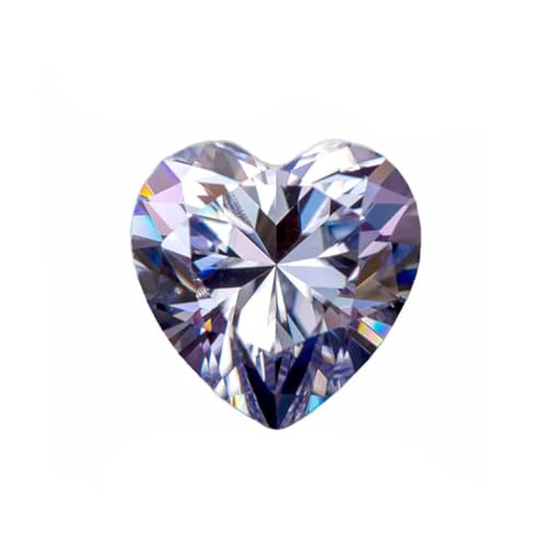 Moissanite en vrac en forme de cœur couleur métal pour la création de bagues et pendentifs DIY