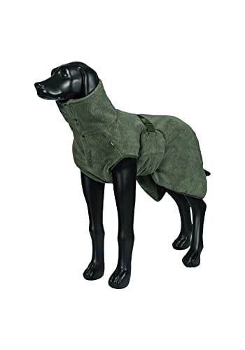 Rukka Pets Medea ECO Bademantel für Hunde Dunkel Olivgrün S