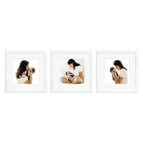 Review de Cuadros para fotografias - cinco favoritos. 25 PASPARTU FRAMES Set de 3 Marcos para fotografia de 40x40cm con vidrio y marialuisa
