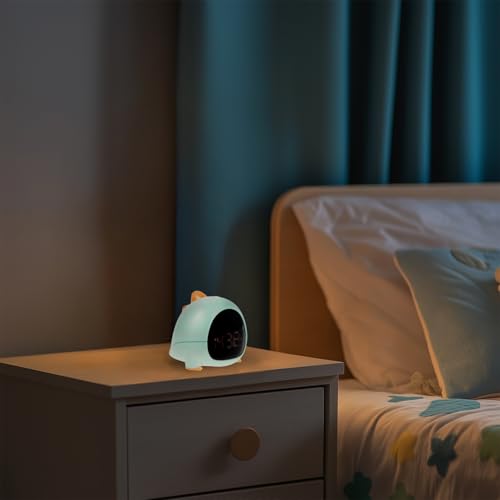 M mimotec - Sveglia per bambini con luce notturna T-Rex, temperatura calda 3000K, design creativo ideale per bambini con finitura opale. Modello LM9211 M mimotec - Sveglia per bambini con luce notturna T-Rex, temperatura calda 3000K, design creativo ideale per bambini con finitura opale. Modello LM9211