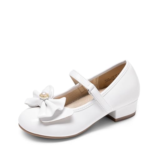 DREAM PAIRS Girls Dress Shoes Princess Shoes for Toddler Little Girl Mary Jane Low Heels Glitter Flower Party Wedding Footwear