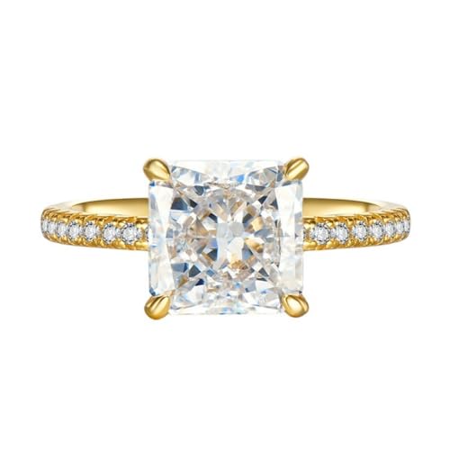 Bagues en argent 925 diamant haute teneur carbone coupe glacée prestige
