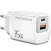 Caricatore USB C PD35W 2 Porte Adattatore AC PD 3.0 Alimentatore USB C per iPhone 16 15 14 13 12 11 Pro Max Plus Mini/SE 2020/XS/8/7 iPad, Samsung, Cellulare immagine