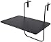 Produktbild DRULINE Balkonhängetisch Balkontisch zum Einhängen aus Streckmetall & Kunststoffummantelung Klapptisch Kleiner Balkon Terrassentisch Klapptisch Hängetisch 60 x 40 cm Schwarz