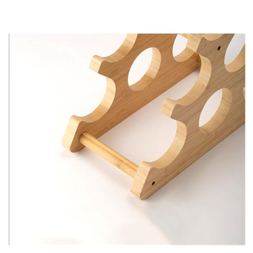 Soporte para botellas de vino de madera moderno simple miniatura 3