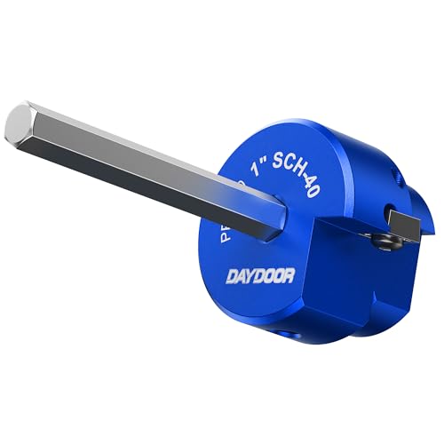 Image of DAYDOOR 1'' PVC Pipe Reamer, Plastic Pipe Fitting Reamer to Clean Leftover Pipe & Solvent Cement Residue, Fits into Standard 1 /2 inch inch Drill, for Use with Sch. 40 PVC, CPVC or ABS Fittings, xc098
