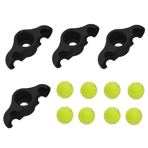 Cycling Snap Feet Adapters - 4PC Cycling Shoe Cleat Covers | Rocker Plate Bike Trainer with 8 Pack Tennis Balls | Anti-Slip Rocker Feet Adapter Set for Indoor Bike Trainers Shock Absorbing