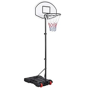 Yaheetech Basketballständer Basketballkorb mit Ständer Tragbar Korbanlage Outdoor Basketballanlage Höhenverstellbar von 159 bis 214 cm