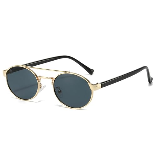 Lunettes de soleil ovales vintage MUTYNE pour femme style punk retro avec verres degrades UV400