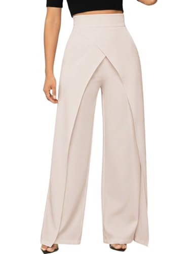 Image of GRECIILOOKS Trousers for Woman | Womens High Rise High Waist Flared Korean Style | Formal Pant for Women Office Wear| Track Pants for Womans Elegant for College & Events (Available in Plus Size)