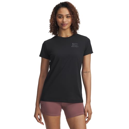 Under Armour Women's Project Rock Brahma Bull Short Sleeve T Shirt, (003) Black / / Castlerock, Medium