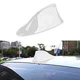 1 Piezas Antena Tiburon Coche, Antena Coche, Antena Coche Tiburon, Aleta Tiburon Coche Mejora la Señal del Coche para Coches, SUV, Coches Deportivos (Blanco Brillante)