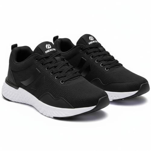 Tênis Ortopédico Feminino Academia Casual Running Corrida (PRETO/PRETO, BR, Adulto, Numérico, 39)