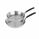 cucina prestige Set di due pezzi in acciaio inossidabile – Include padelle da 21 cm e 29 cm per una versatilità di cottura quotidiana.