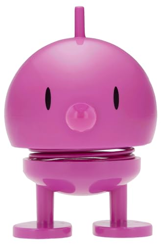 Hoptimist Bumble Wackelfigur & Glücksbringer, Skandinavische Deko Figuren für Wohnzimmer, Schreibtisch, Büro, Bürodeko & Lustige Kleine Geschenke, 4,5 x 5,8 x 7,6 cm, Small, Pink