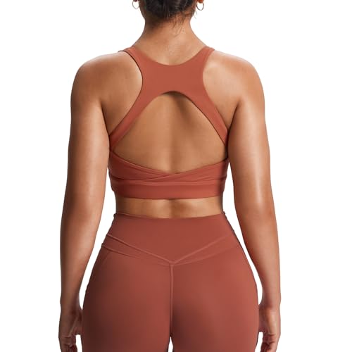 Image of Aoxjox Women's Workout Sports Bras High Impact Fitness Training Gym Khloe Bra Yoga Crop Tank