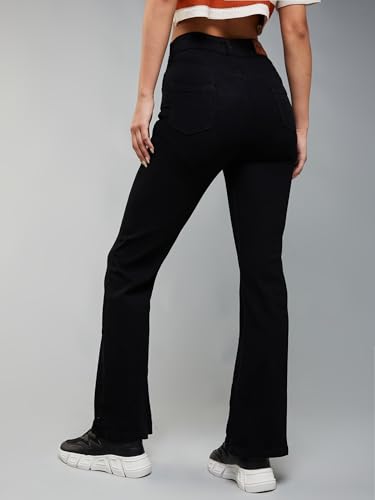 Image of Dolce Crudo Boot Cut High Rise Cropped Jeans for Women