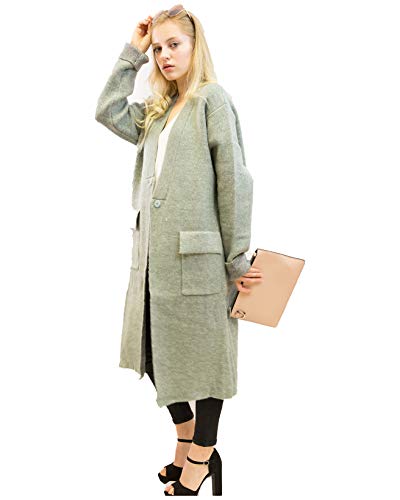 Veste tricotée pour femme grand confort en laine vert pour les soirées fraîches