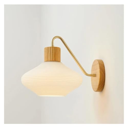 Chinese Bedroom Headboard Wall Lamp Japanese Style Wood Wabi-Sabi Homestay