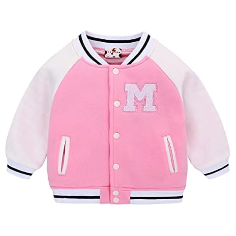 famuka Baby Jacket Boys Girls Jacket Kids Baseball Suit Coat (Pink, 9-12 Months) Cover