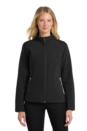 Port Authority Ladies Core Soft Shell Jacket L317, Black, X-Large