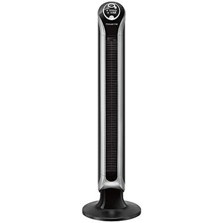 Rowenta Eole Infinite Digital VU6670F0 Ventilador de torre de pie de 1 m de alto con 3 velocidades, oscilación de 180°, indicador de temperatura LED y temporizador hasta 8 horas