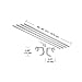 Umbra Twilight Double Curtain Rod Set – Wrap Around Design Ideal for Blackout or Room Darkening Panels, 28 to 48 Inches, Nickel