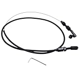 YUCHENSHLP 36' Universal Adjustable Throttle Cable Assembly - Black Braided Stainless Steel Housing