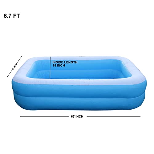 Image of Majik 10 Feet Swimming Pool Tub for Family Kids Adult for Summer (Free Swimming Ring, 140 Balls, Swimming Goggles and Earplug) 3.05 M x 1.83M x 56CM (6.7 Feet)