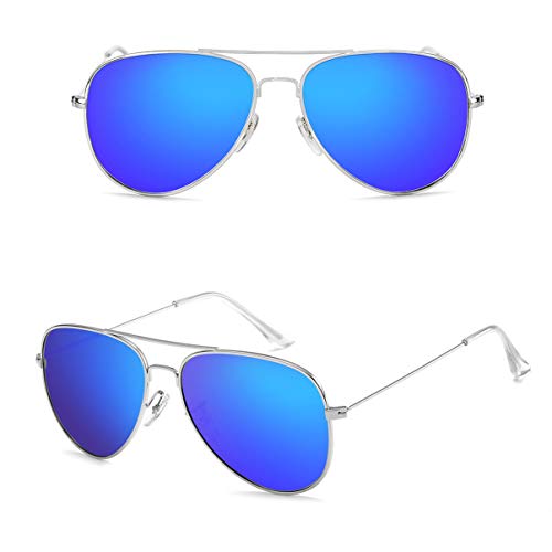 Polarized Aviator Sunglasses For Men Metal Mens Sunglasses Driving Unisex Classic Sun Glasses For Men/Women Dark Blue #TOP2