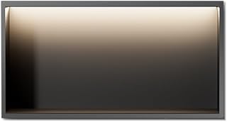 Duschablage aus Edelstahl mit LED-Beleuchtung – wasserdichte Einbaulösung, kein Fliesen erforderlich, Wandeinbau für Zuhause und Hotel, Schwarz – 70 x 28 x,Black-1-70x28x12.5cm