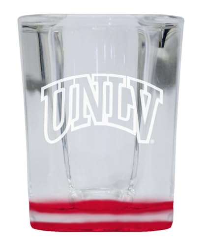 Vasos de shot grabados cuadrados 2 oz base roja 2 unidades