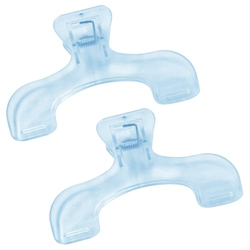 2Pcs Strong Book Clip Transparent Blue Book Page Holder Clips Page Holders Book Reading Opener Accessories Multifunctional Practical Book Clips Transparent Portable Reading Book Page Holders