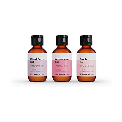 Let's Sanitise Mini Fruity Hand Sanitiser Gel Set - 3 x 60ml Gels Cover