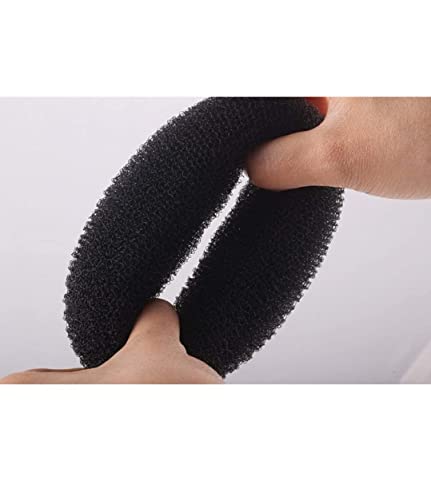 Image of Hair Donut Bun Maker Hair Styling Tools For Women's & Girl's (Black Colour) - Pack of 2