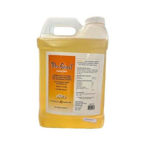 Mann Lake Pro-Sweet Liquid Bee Feed, Prevents Crystallization & Fermentation, Ideal for Nectar Dearth and Cool Seasons, Beekeeper Essential, Healthy Colony, 2.5-Gallon Jug Cover