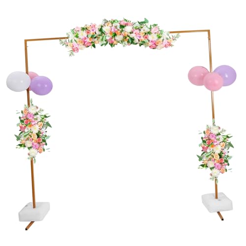 BESPORTBLE Metal Balloon Arch Stand Square Backdrop Wedding Arch Frame Sturdy Support Water Bag