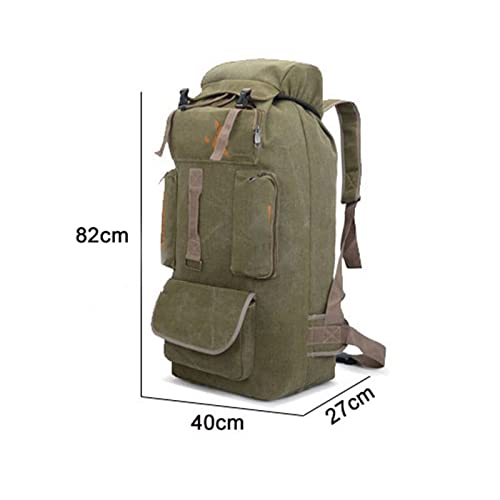 Zaino da Escursionismo Escursionismo Zaino da Campeggio in Tela Borsa da Alpinismo all'aperto Uomo Zaino da Caccia tattico da Viaggio Pesca Attrezzatura da Campeggio (Color : Army Green)