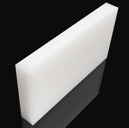 Image of High-Density Polyethylene (HDPE) Plastic Block 1 inch Thick 8 inch X 12 inch- for Machining, Home Improvements, DIY Projects, Engineering,High-Density Polyethylene Plastic Sheet (1pcs White PE Block)